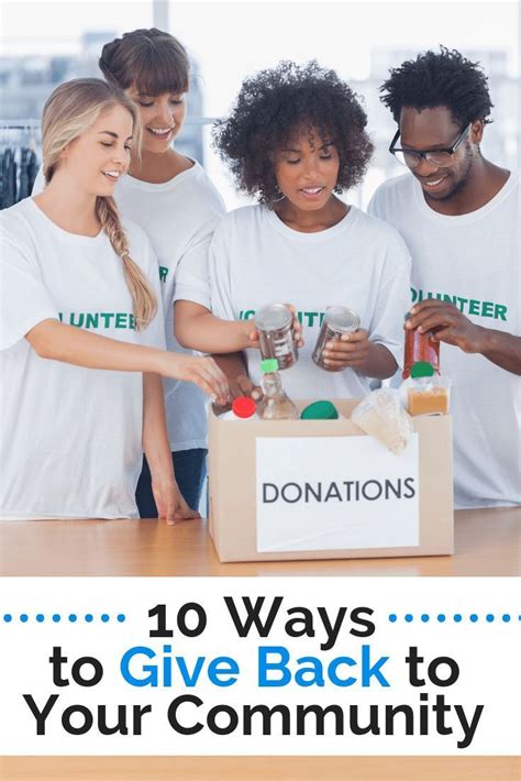 ways to give back to your community.